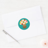 Cute colorful paddenstoelen vierkante sticker (Envelop)