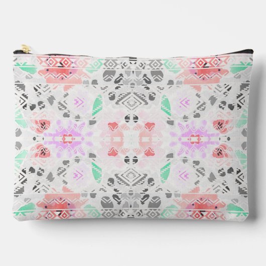 Cute colorful pastel floral aztec etui (Voorkant)