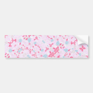 Cute colorful pastel florale patroon bumpersticker
