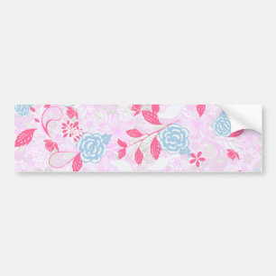 Cute colorful pastel florale patroon bumpersticker