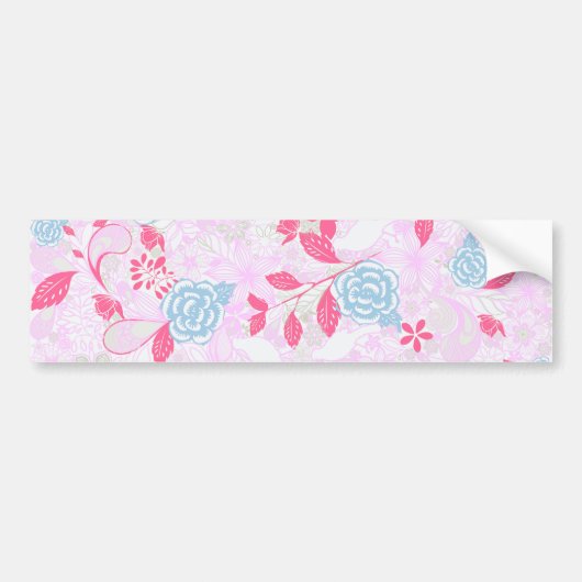 Cute colorful pastel florale patroon bumpersticker (Voorkant)