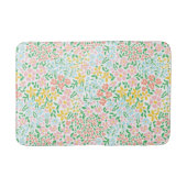 Cute Colorful Pastel Garden Flower Pattern Badmat (Voorkant)