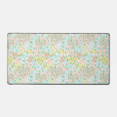Cute Colorful Pastel Garden Flower Pattern Bureaumat (Voorkant)
