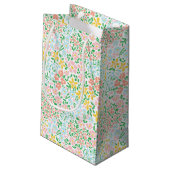 Cute Colorful Pastel Garden Flower Pattern Klein Cadeauzakje (Achterkant Gekanteld)