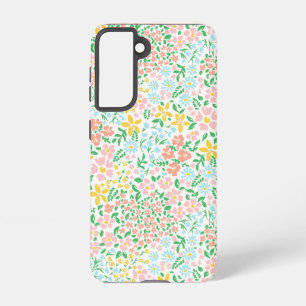 Cute Colorful Pastel Garden Flower Pattern Samsung Galaxy Hoesje