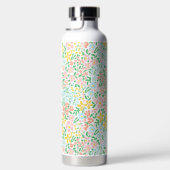 Cute Colorful Pastel Garden Flower Pattern Waterfles (Rechts)