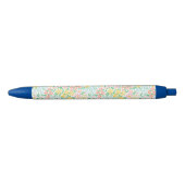 Cute Colorful Pastel Garden Flower Pattern Zwarte Inkt Pen (Voorkant)