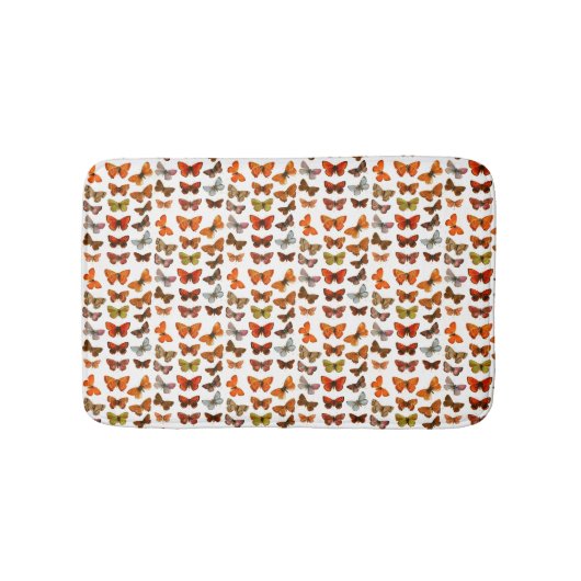 Cute Colorful Pattern Butterflies Bath Mat (Voorkant)