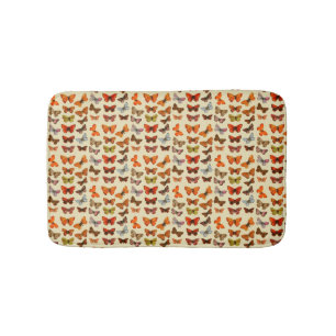 Cute Colorful Pattern Butterflies Bath Mat
