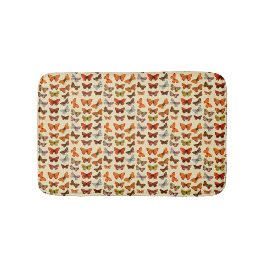 Cute Colorful Pattern Butterflies Bath Mat (Voorkant)