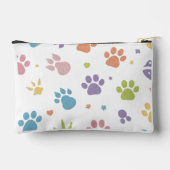 Cute Colorful Paw Prints Pattern Zipper Pouch Etui (Achterkant)