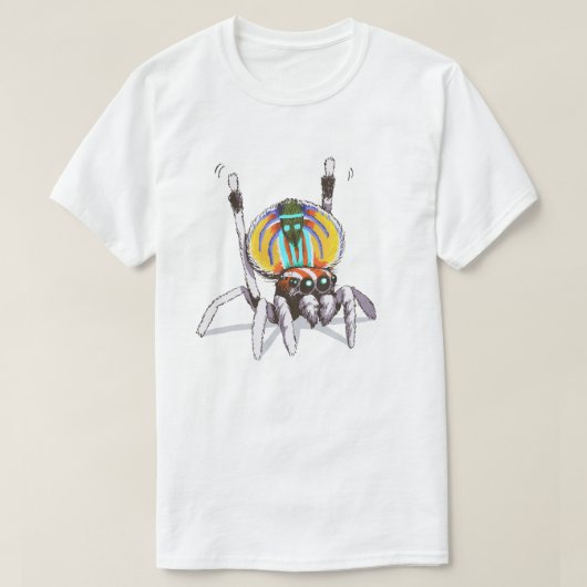 Cute Colorful Peacock Spider Drawing Art Shirt (Design voorkant)