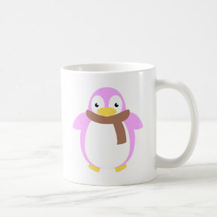 Cute Colorful Penguin in Scarf Koffiemok