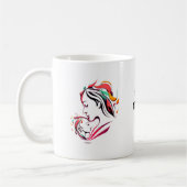 Cute colorful pictoral happy moederdag mok (Links)