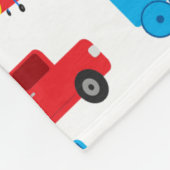 Cute Colorful Planes, Trains and Cars Pattern Fleece Deken (Hoek)