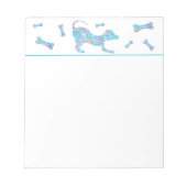 Cute Colorful Playful Dog Notepad Notitieblok (Voorkant)
