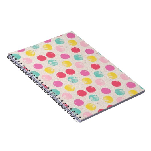 Cute Colorful Polka Dot Pattern Notitieboek (Rechterzijde)