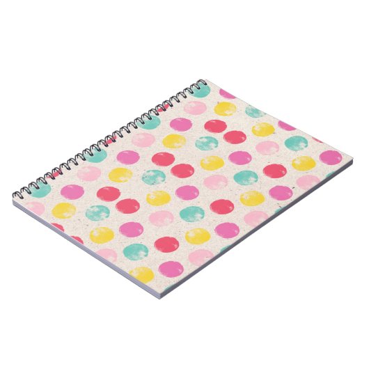 Cute Colorful Polka Dot Pattern Notitieboek (Linkerzijde)