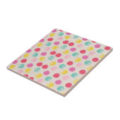 Cute Colorful Polka Dot Pattern Tegeltje (Zijkant)