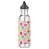 Cute Colorful Polka Dot Pattern Waterfles (Links)