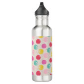 Cute Colorful Polka Dot Pattern Waterfles (Rechts)