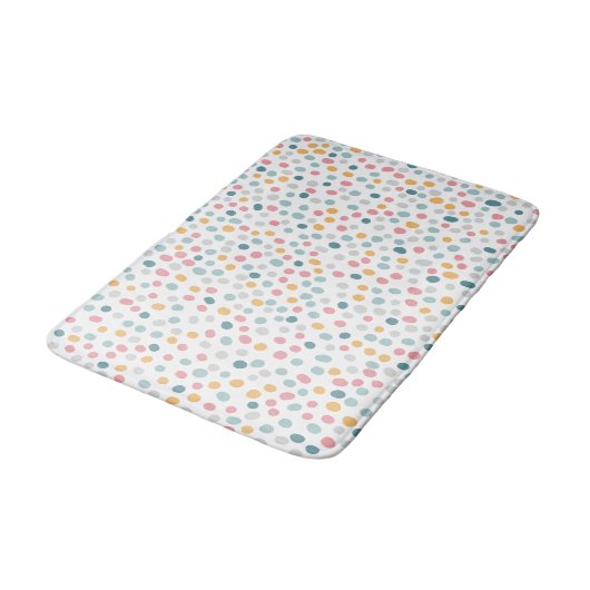 Cute Colorful Polka Dot Spot Pattern Badmat (Gekanteld)