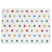 Cute colorful polka stips groot cadeauzakje (Voorkant)