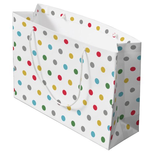 Cute colorful polka stips groot cadeauzakje (Achterkant Gekanteld)
