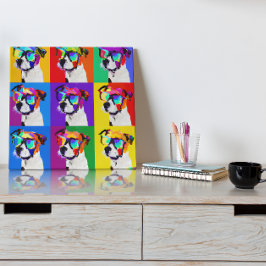 Cute Colorful Portrait of JRT in pop art style Poster