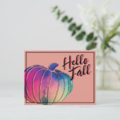 Cute Colorful Pumpkin Briefkaart (Staand voorkant)