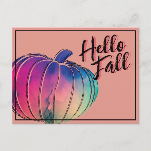 Cute Colorful Pumpkin Briefkaart (Voorkant)