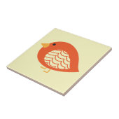 Cute colorful quirky bird keramic tegel tegeltje (Zijkant)