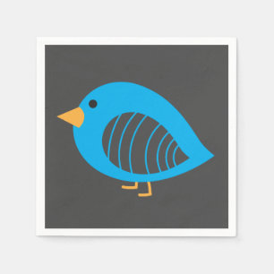 Cute colorful quirky bird napkins servet
