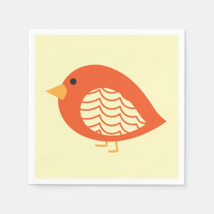 Cute colorful quirky bird napkins servet