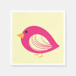 Cute colorful quirky bird napkins servet