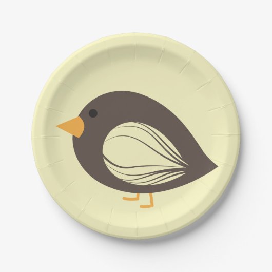 Cute colorful quirky bird paper bord (Voorkant)