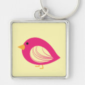 Cute colorful quirky bird sleutelhanger (Voorkant)