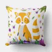 Cute colorful raccoon in de boskwekerij kussen (Voorkant)