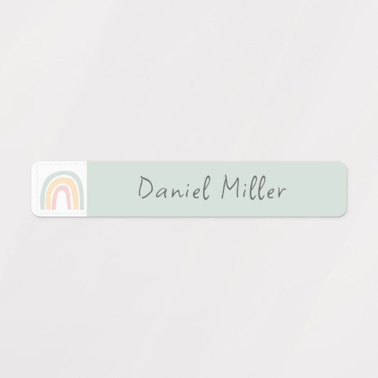 Cute Colorful Rainbow Custom Tow Names Labels (Design 1)