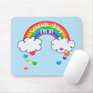 Cute Colorful Rainbow Hearts Klinkt goed als ik er Muismat