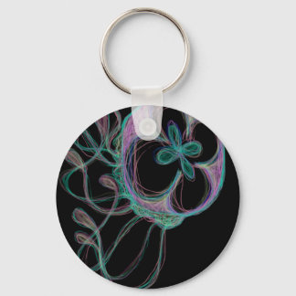Cute Colorful Rainbow Jellyfish Digital Design Sleutelhanger