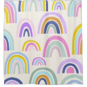 Cute Colorful Rainbow Pattern in Bright Pastels Douchegordijn (Voorkant)