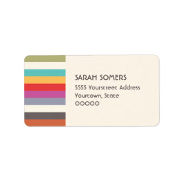 Cute Colorful Rainbow Stripes Label