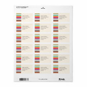 Cute Colorful Rainbow Stripes Label (Full Sheet)