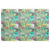 Cute Colorful Retro Cartoon Floral Pattern Stof (Yard (91,4 cm))