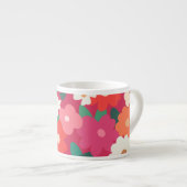 Cute Colorful Retro Florals Espresso Kop (Voorkant rechts)