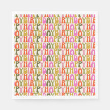 Cute Colorful Retro Happy Birthday Text Patroon