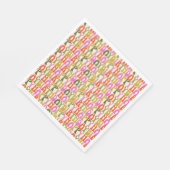 Cute Colorful Retro Happy Birthday Text Patroon Servet (Hoek)