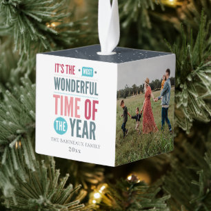 Cute Colorful Retro Kerstcitaat 3 Foto Decoratie