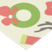 Cute Colorful Retro Kerstmis Tafelkleed (Gekanteld)